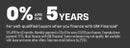 0% APR for 5 years offer