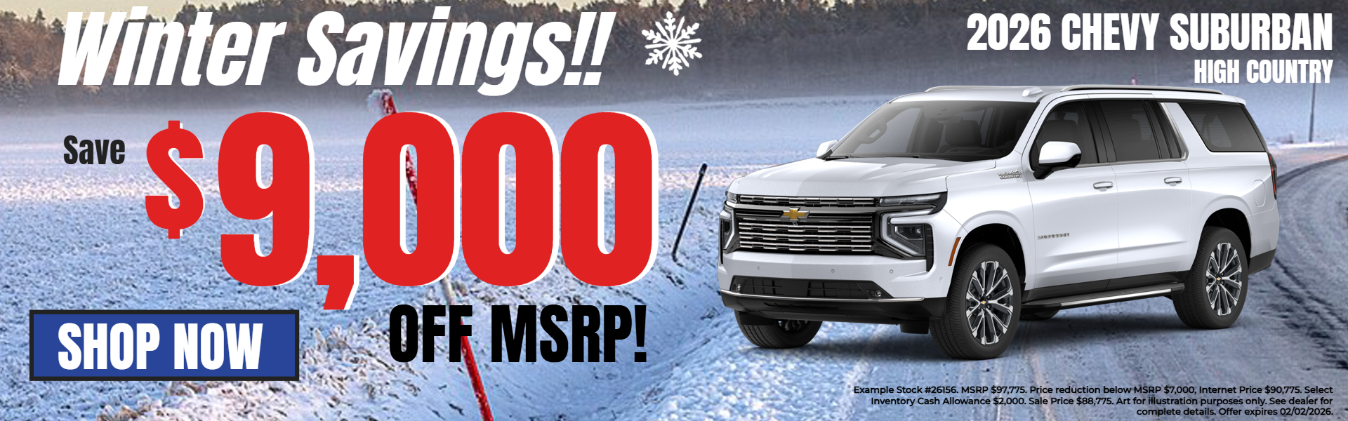 SUBURBAN OFFER FROM ERIKSEN CHEVROLET IN MILAN, IL