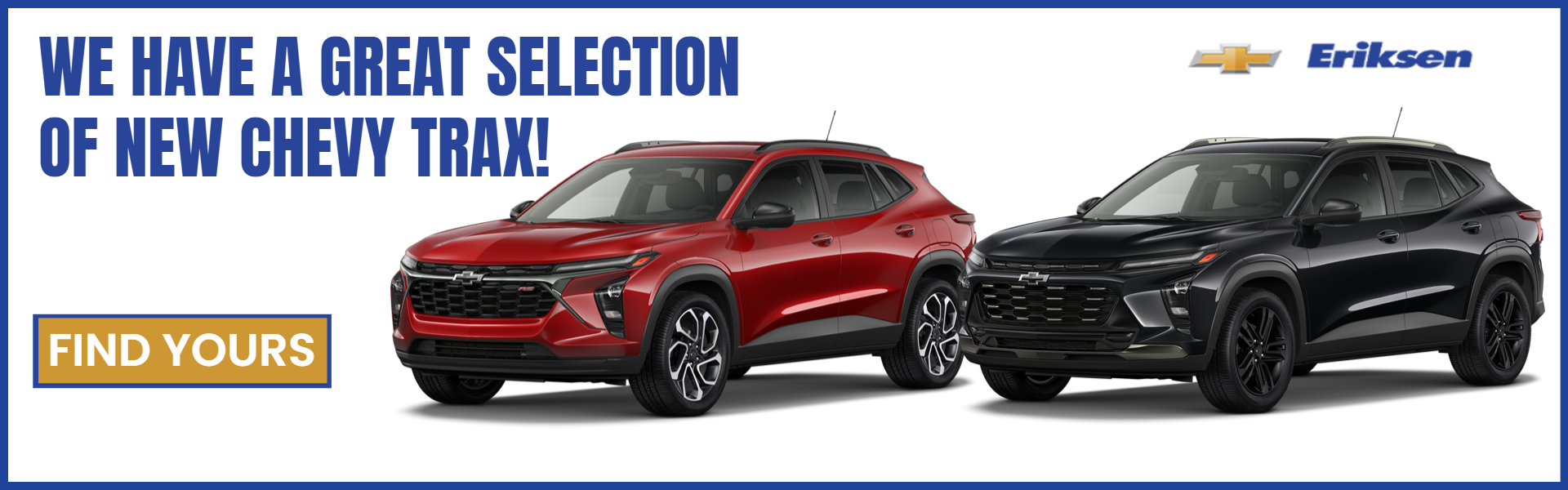 New Chevy Trax at Eriksen Chevrolet in Milan, IL