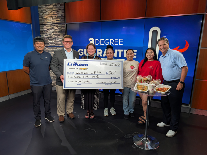 Pictured from left are Tom; Mark Mathews, Emma Nelson and Brooke Hendrickx, of NAMI Greater Mississippi Valley; and James Zahara
